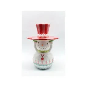 Santa's Sweet Shoppe Collection December Diamonds 20-inch Candy Snowman Server Figurine.