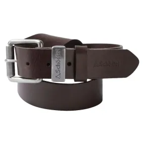 Schoffel Blackwell Leather Mens Belt - Dark Brown (Gift Boxed)