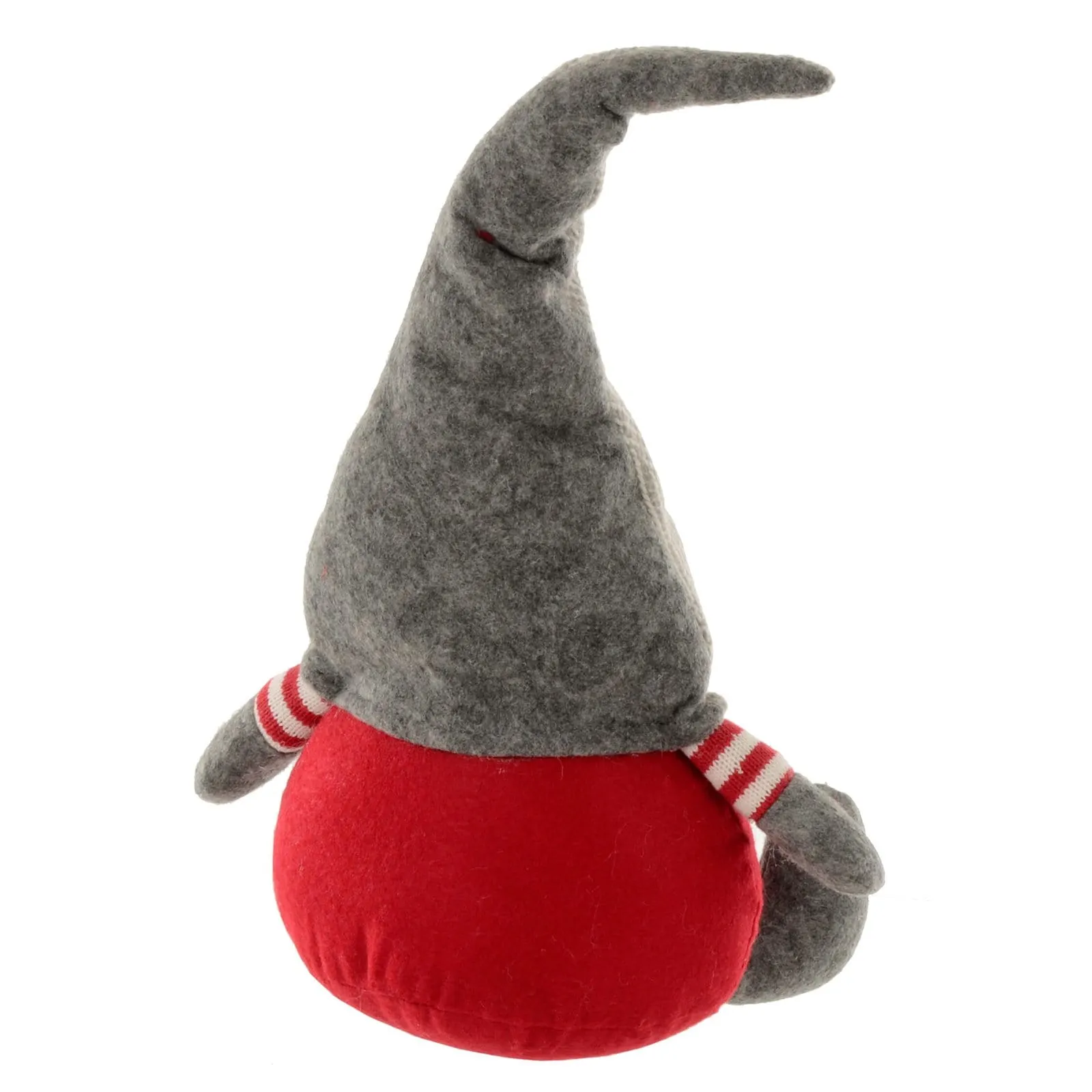 Sitting Gonk Fabric Christmas Figure Decoration Red Grey 38cm