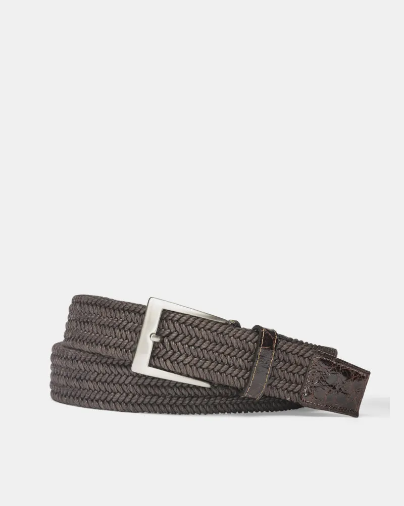 Solid Sport Strech Belt in Chocolate