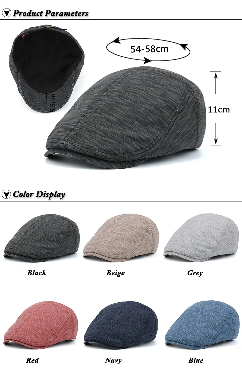 Spring Summer Autumn Unisex Ivy Newsboy Caps Casual Peaked Caps Strip Berets Hats Casquette Cap