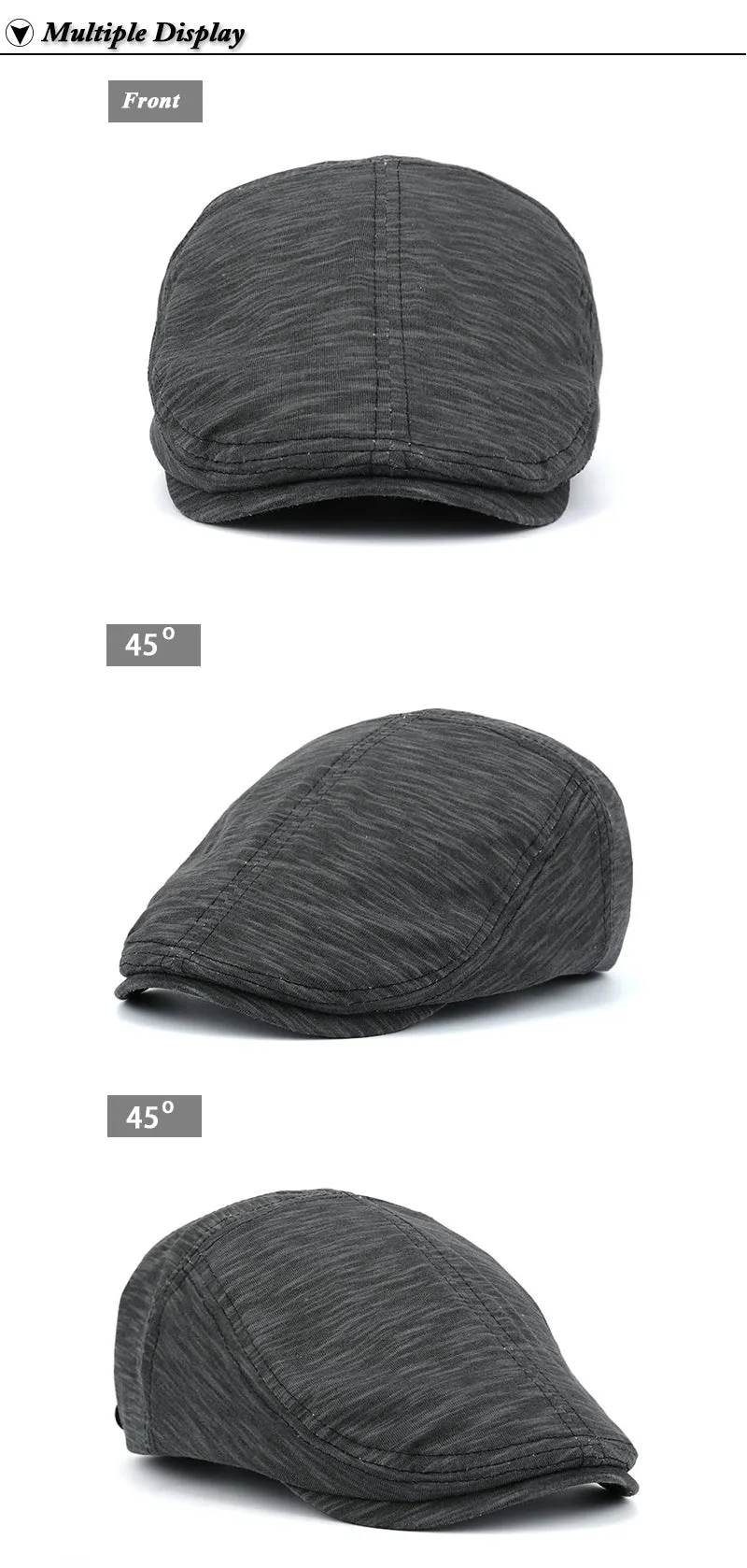 Spring Summer Autumn Unisex Ivy Newsboy Caps Casual Peaked Caps Strip Berets Hats Casquette Cap