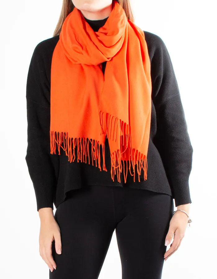 Tangerine Orange Pashmina Shawl Wrap Scarf