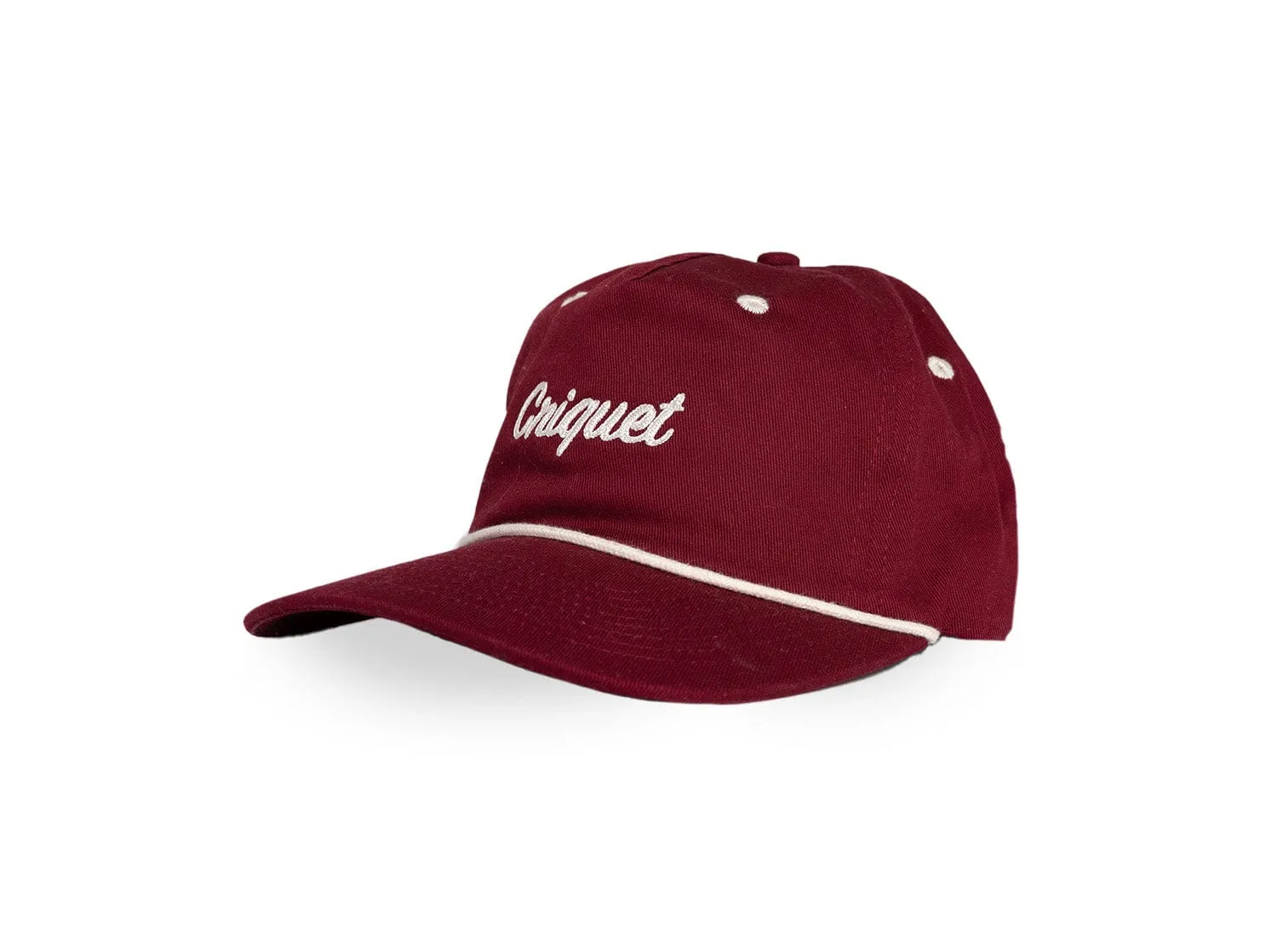 Throwback Hat - Criquet Chain Stitch - Maroon