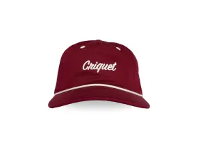 Throwback Hat - Criquet Chain Stitch - Maroon