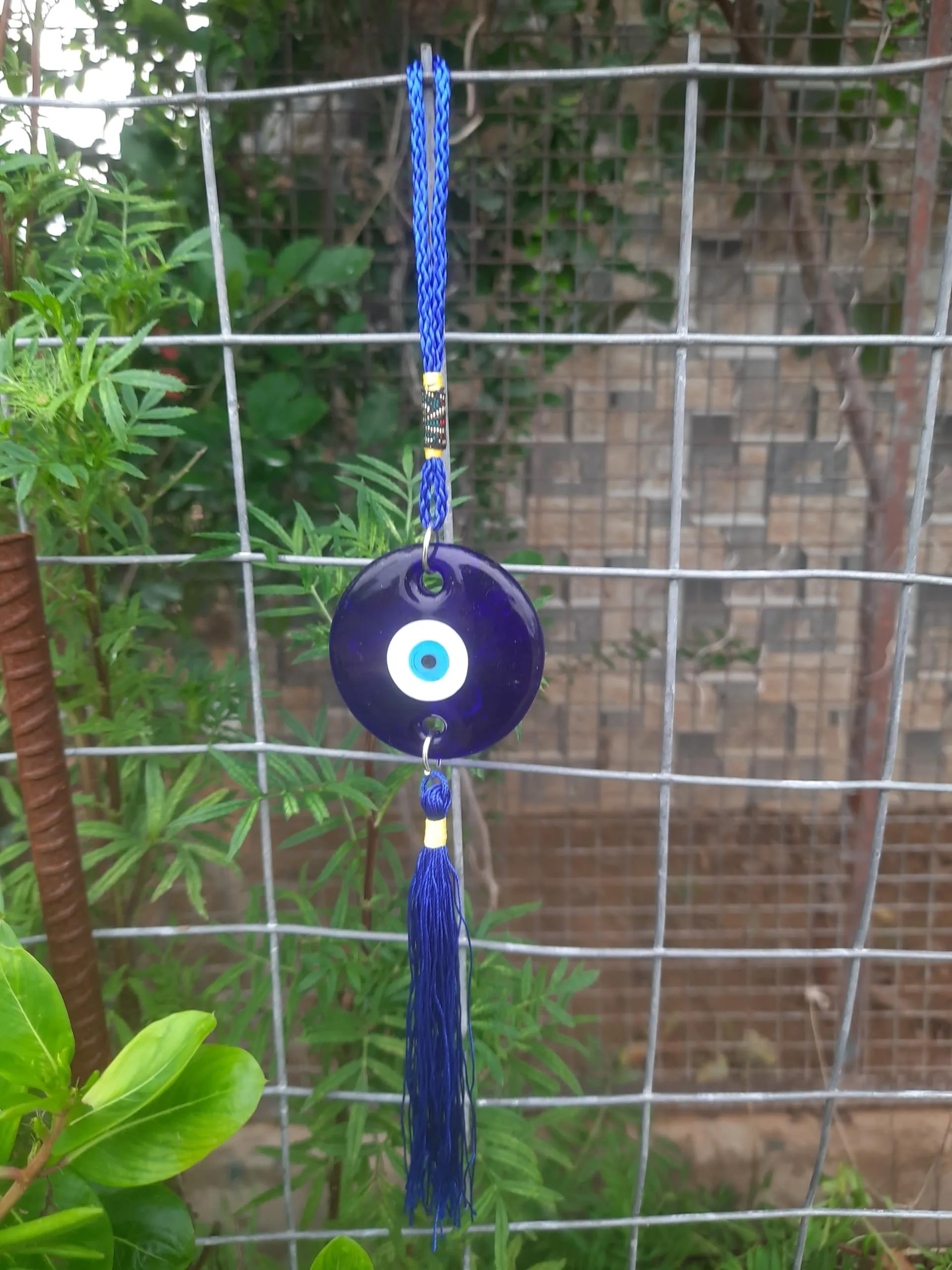 VIKACRAFT Evil Eye Hanging for Home Entrance, Car, Office Nazar Battu for Home Entrance Blue Evil Eye Lucky Charms for Good Luck Prosperity Zodiac Success Health Wealth Office Home Decor & Car