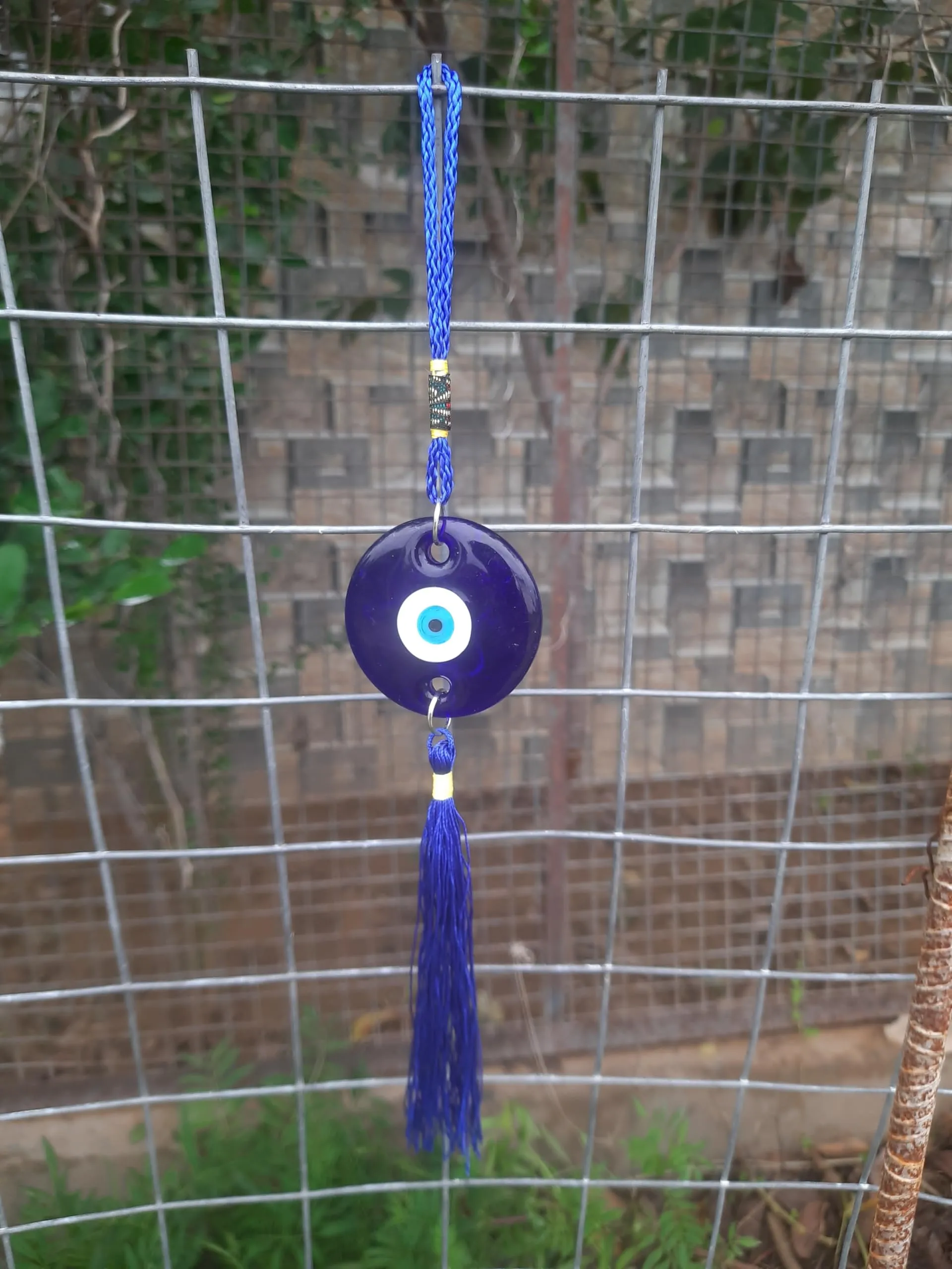 VIKACRAFT Evil Eye Hanging for Home Entrance, Car, Office Nazar Battu for Home Entrance Blue Evil Eye Lucky Charms for Good Luck Prosperity Zodiac Success Health Wealth Office Home Decor & Car