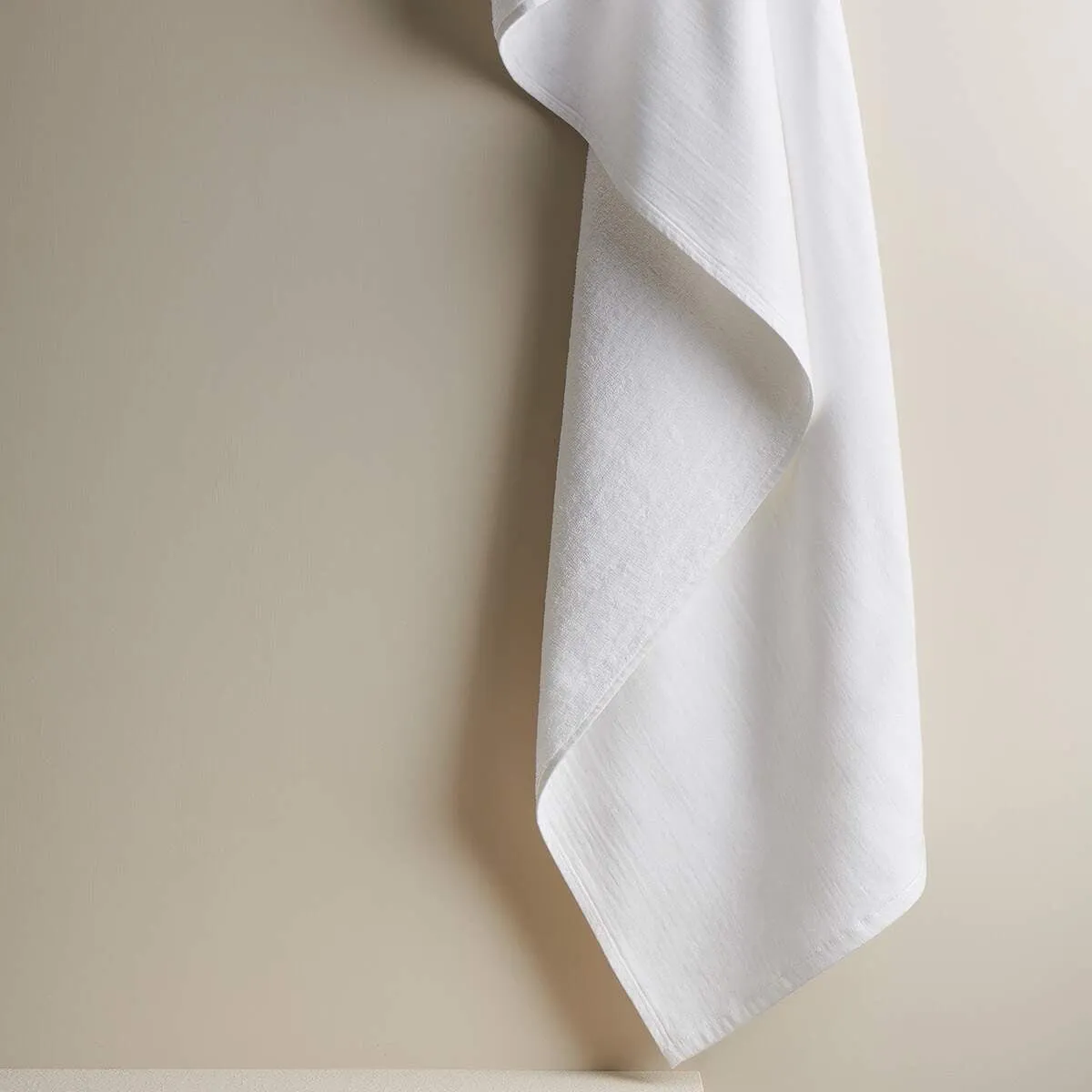 White Hammam Terry Large  XL Bath Towel