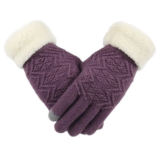 Women's Winter Touch Screen Knitted Gloves