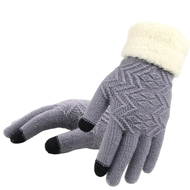 Women's Winter Touch Screen Knitted Gloves